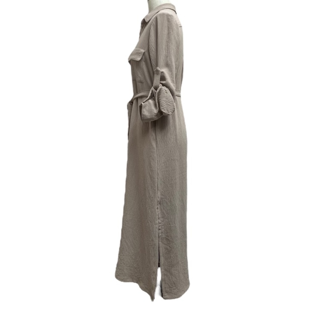 Max Studio Tab-Sleeve Tie-Waist Shirtdress - Picture 8 of 8